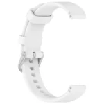 Universal Solid Color Silver Buckle Silicone Watch Band - Image 9