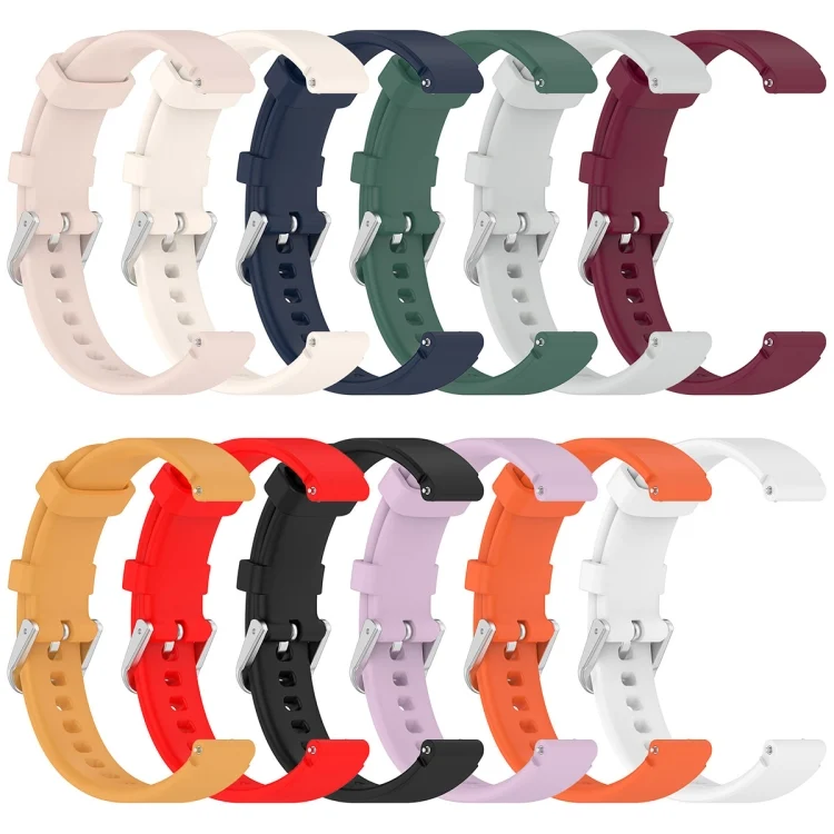 EDA0064056_B4.webp Universal Solid Color Silver Buckle Silicone Watch Band - Image 5