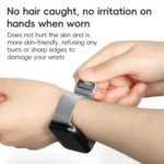 ZGA Milanese Magnetic Metal Watch Band, For Apple Watch Series 6 44mm, For Apple Watch Series 5 44mm, For Apple Watch Series 4 44mm, For Apple Watch Series 3 42mm, For Apple Watch Series 2 42mm... - Image 4