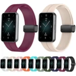 Magnetic Folding Black Buckle Silicone Watch Band - Image 2