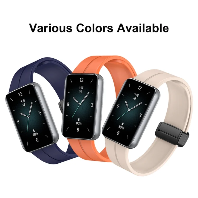 EDA0064197_B2.webp Magnetic Folding Black Buckle Silicone Watch Band - Image 3