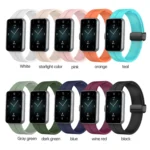 Magnetic Folding Black Buckle Silicone Watch Band - Image 4