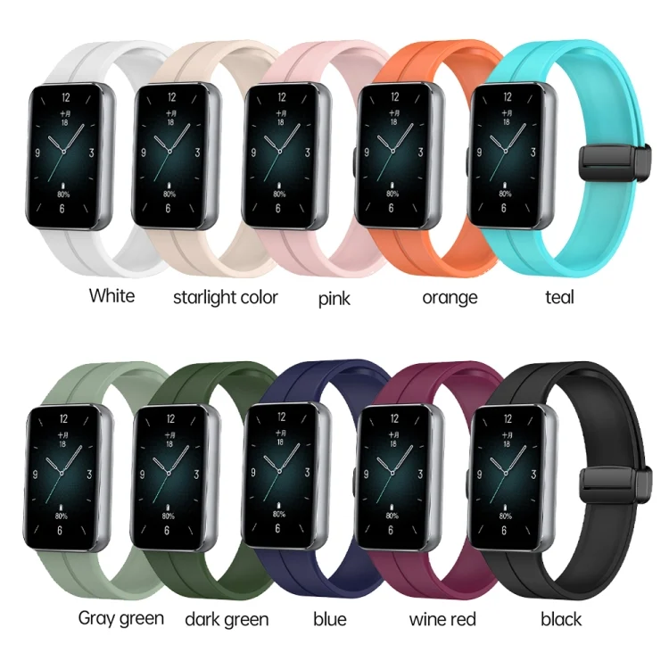 EDA0064197_B3.webp Magnetic Folding Black Buckle Silicone Watch Band - Image 4
