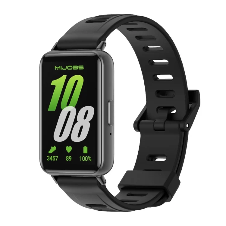 Mijobs Flat Hole Silicone Watch Band