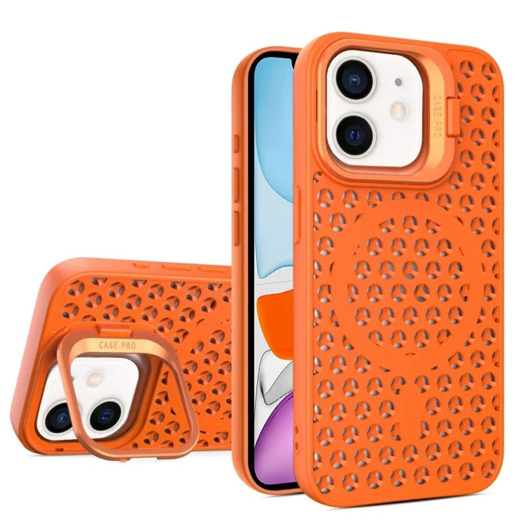 Hollow Cooling Lens Holder MagSafe Magnetic TPU Phone Case, For iPhone 11