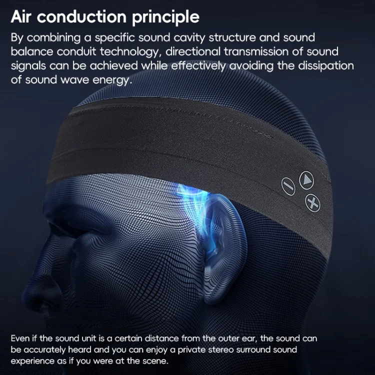 EDA006439901A_2.webp Mucro B01 Turban Style Wireless Bluetooth Headset Sports Headband - Image 3