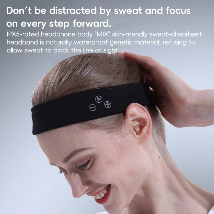 EDA006439901A_4.webp Mucro B01 Turban Style Wireless Bluetooth Headset Sports Headband - Image 5