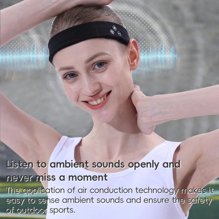EDA006439901A_5.webp Mucro B01 Turban Style Wireless Bluetooth Headset Sports Headband - Image 6
