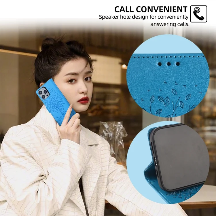EDA006441802A_7.webp Tree & Deer Embossed Leather Phone Case, For OPPO K9S, For OPPO A8 / A31 2020 - Image 8