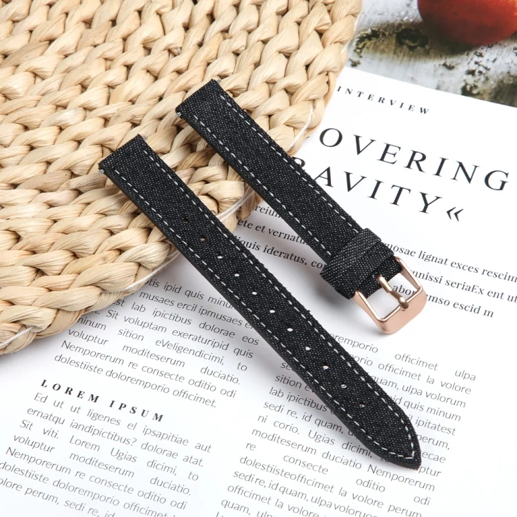 EDA006443801A_1.webp 14mm Linen Fabric Leather Watch Band - Image 8