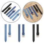 14mm Linen Fabric Leather Watch Band - Image 2