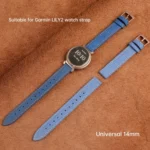 14mm Linen Fabric Leather Watch Band - Image 4
