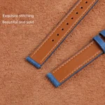 14mm Linen Fabric Leather Watch Band - Image 6