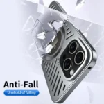 Cooling MagSafe Magnetic Metal Phone Case, For iPhone 16 Pro Max, For iPhone 16 Pro, For iPhone 16, For iPhone 15 Pro Max, For iPhone 15 Pro, For iPhone 15 - Image 4