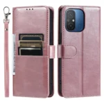 Simple 6-Card Wallet Leather Phone Case, For Xiaomi Poco C55, For Xiaomi Redmi Note 12 Pro 5G - Image 4