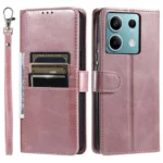Simple 6-Card Wallet Leather Phone Case, For Xiaomi Redmi Note 13 5G, For Xiaomi Redmi Note 13 Pro+ - Image 4