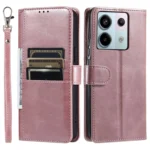 Simple 6-Card Wallet Leather Phone Case, For Xiaomi Redmi Note 13 Pro 5G, For Xiaomi 13T / 13T Pro - Image 4