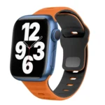 Wave Texture Reverse Buckle Silicone Watch Band, For Apple Watch Series 7 41mm
