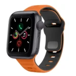 Wave Texture Reverse Buckle Silicone Watch Band, For Apple Watch Series 5 44mm