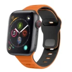 Wave Texture Reverse Buckle Silicone Watch Band, For Apple Watch Series 4 44mm