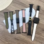 Trapezoid Fold Magnetic Buckle Silicone PU Watch Band, For Apple Watch Series 8 41mm, For Apple Watch Series 8 45mm, For Apple Watch SE 2022 40mm, For Apple Watch SE 2022 44mm - Image 4