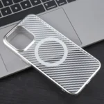 6D Plated Carbon Fiber Clear Magsafe PC Phone Case, For iPhone 15 Pro Max, For iPhone 15 Pro, For iPhone 15 Plus, For iPhone 15 - Image 4