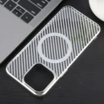 6D Plated Carbon Fiber Clear Magsafe PC Phone Case, For iPhone 15 Pro Max, For iPhone 15 Pro, For iPhone 15 Plus, For iPhone 15 - Image 5