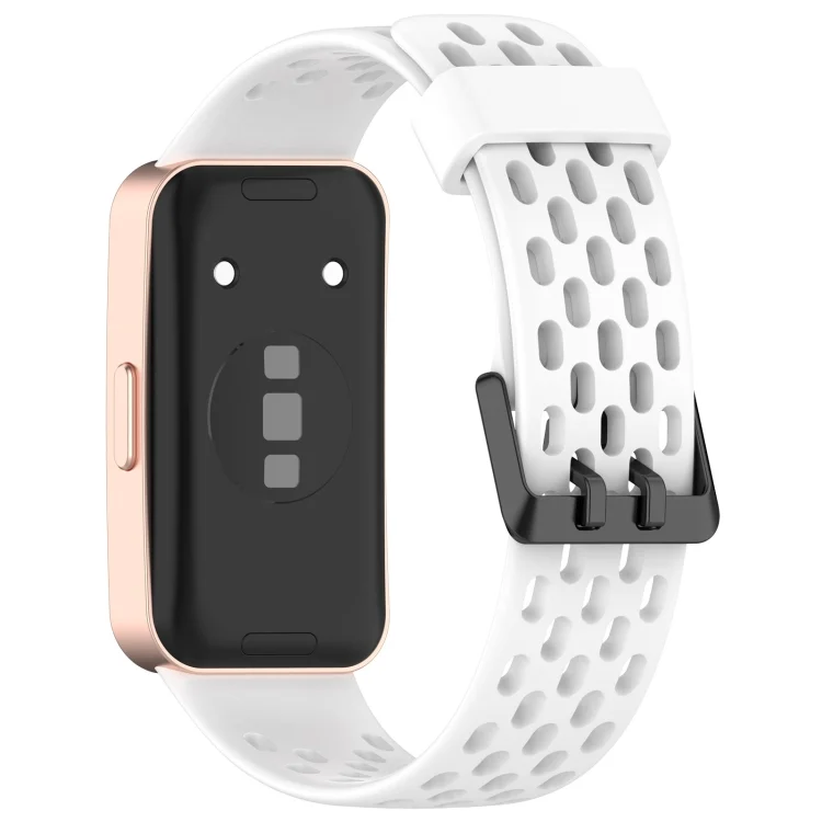 EDA006504501A_1.webp Hole Style Dual Black Buckle Silicone Watch Band - Image 8