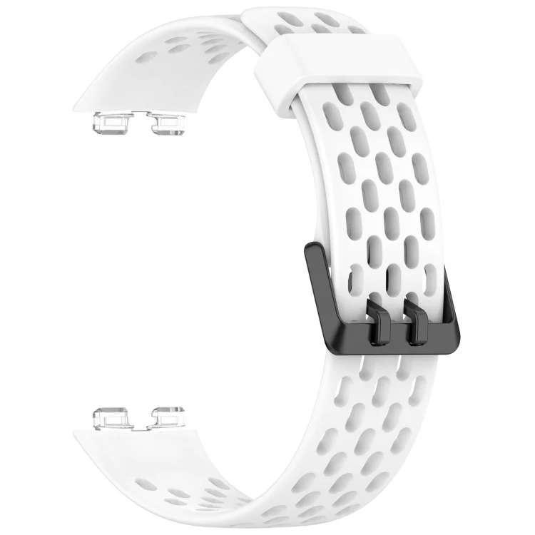 EDA006504501A_2.webp Hole Style Dual Black Buckle Silicone Watch Band - Image 9