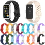 Round Hole Nail Button Silicone Watch Band - Image 2