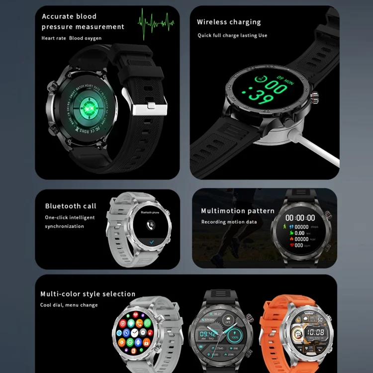 EDA0065103_B2.webp DK67 1.53 inch IP67 BT 5.0 Fitness Sport Smart Watch, Support Bluetooth Call / Sleep / Blood Oxygen / Heart Rate / Blood Pressure Health Monitor - Image 3