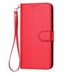 YX0070 Carbon Fiber Buckle Leather Phone Case with Lanyard, For Xiaomi Redmi Note 13 5G, For Xiaomi Redmi Note 13 Pro+ - Image 2
