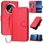 YX0070 Carbon Fiber Buckle Leather Phone Case with Lanyard, For Xiaomi Redmi A3 Plus, For Xiaomi Redmi Note 12S 4G Global