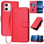 YX0070 Carbon Fiber Buckle Leather Phone Case with Lanyard, For Xiaomi Redmi Note 12 5G Global, For Xiaomi 13 Lite / Civi 2