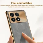 Electroplating Lambskin Leather Phone Case, For Xiaomi 14 Pro, For Xiaomi 14, For Xiaomi Redmi K60 Ultra, For Xiaomi Redmi K70 Pro, For Xiaomi Redmi K70 - Image 3