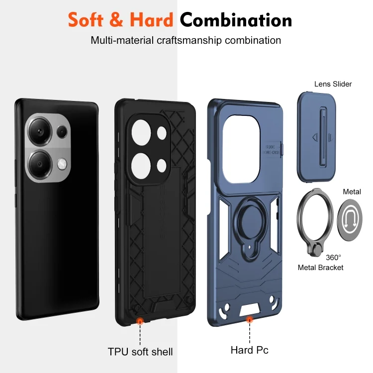 EDA006534713A_5.webp Camshield Ring Holder Phone Case, For Xiaomi Redmi Note 13 Pro 4G, For Xiaomi Redmi Note 13 4G, For Xiaomi Redmi 13C 5G / 4G, For Xiaomi 14, For Xiaomi Redmi Note 13 5G... - Image 6