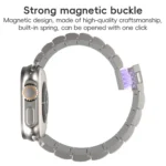 One-Bead Magnetic Buckle Titanium Metal Watch Band - Image 5