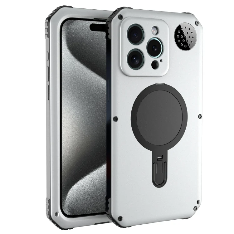 Aromatherapy MagSafe Holder Life Waterproof Rugged Phone Case, For iPhone 15 Pro Max, For iPhone 15 Pro, For iPhone 15