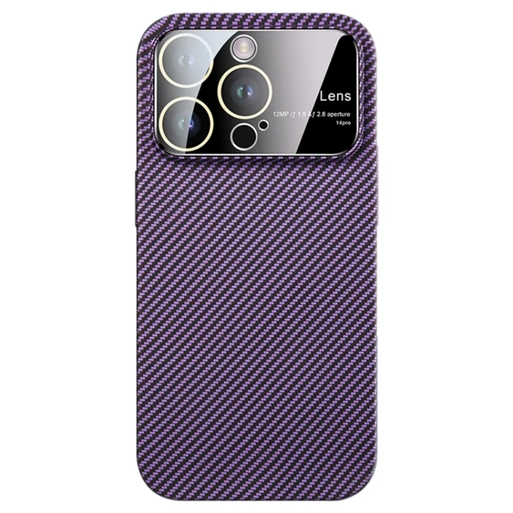 Large Window Carbon Fiber Shockproof Phone Case, For iPhone 15 Pro Max, For iPhone 15 Pro, For iPhone 15 Plus