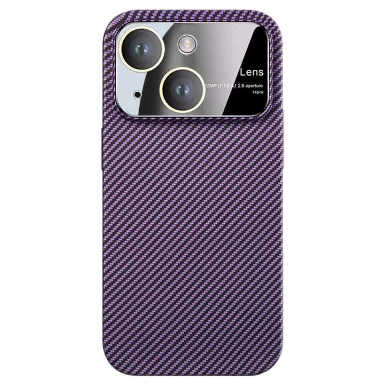 Large Window Carbon Fiber Shockproof Phone Case, For iPhone 15, For iPhone 14 Plus, For iPhone 14