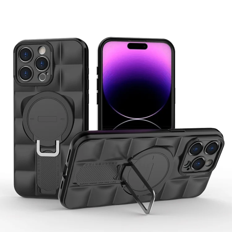 Airbag TPU + PC Shockproof Phone Case with Holder, For iPhone 15 Pro Max