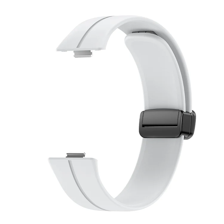 EDA006565201A_1.webp Magnetic Folding Black Buckle Silicone Watch Band - Image 4