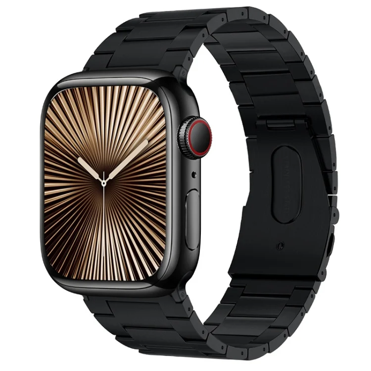 PG63 Three-Bead Protrusion Titanium Metal Watch Band, For Apple Watch Series 10 46mm, For Apple Watch Series 10 42mm, For Apple Watch SE 2023 44mm, For Apple Watch SE 2023 40mm...