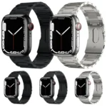 PG63 Three-Bead Protrusion Titanium Metal Watch Band, For Apple Watch Series 7 41mm, For Apple Watch Series 7 45mm, For Apple Watch SE 40mm, For Apple Watch SE 44mm, For Apple Watch Series 6 40mm... - Image 2