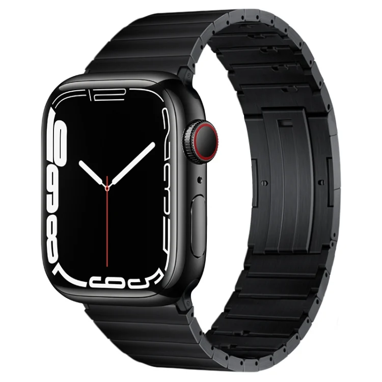PG65 Single Bead Bamboo Joint Spring Bars Titanium Metal Watch Band, For Apple Watch Series 2 42mm, For Apple Watch Series 2 38mm, For Apple Watch 42mm, For Apple Watch 38mm
