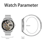 MT55 1.43 inch AMOLED HD Screen Ultra-thin Smart Call Health Watch, Silicone Strap - Image 11