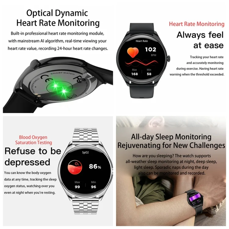 EDA0065825_B6.webp MT55 1.43 inch AMOLED HD Screen Ultra-thin Smart Call Health Watch, Silicone Strap - Image 7