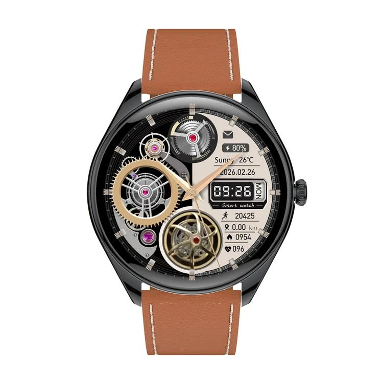 EDA006582601A_1.webp MT55 1.43 inch AMOLED HD Screen Ultra-thin Smart Call Health Watch, Leather Strap - Image 12