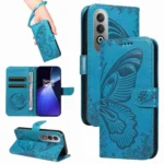 Swallowtail Butterfly Embossed Leather Phone Case, For OnePlus Nord CE4, For OnePlus 12R, For OnePlus 12