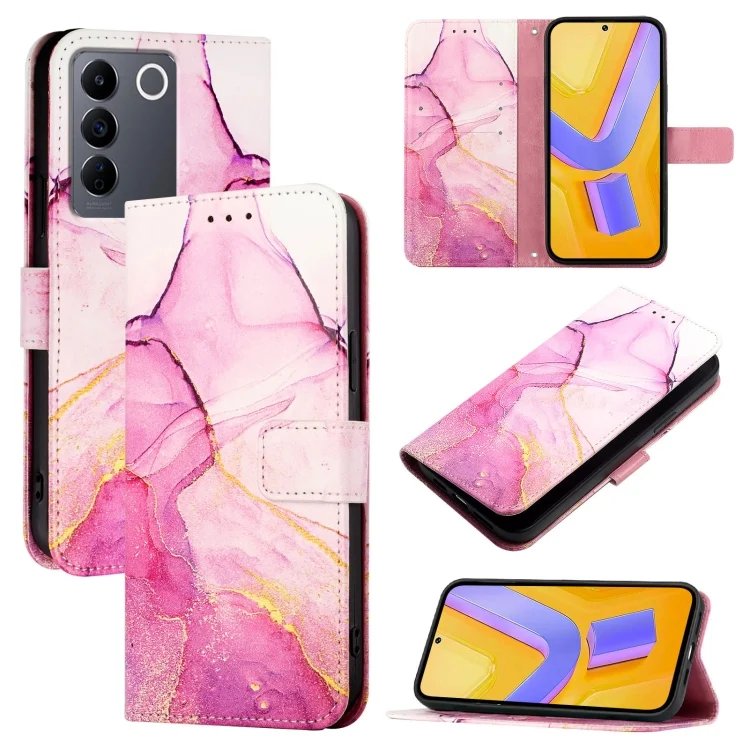 EDA006586103A.webp PT003 Marble Pattern Flip Leather Phone Case, For vivo V27 / V27 Pro 5G Global, For vivo V27e 4G / T2 4G Global, For vivo Y35 4G / Y22s 4G / Y22 4G Global, For vivo Y77 5G Global / Y77e 5G - Image 1